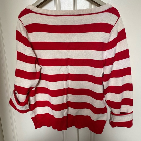 ANNE KLEIN STRIPED SWEATER Sz L. - Picture 6 of 14